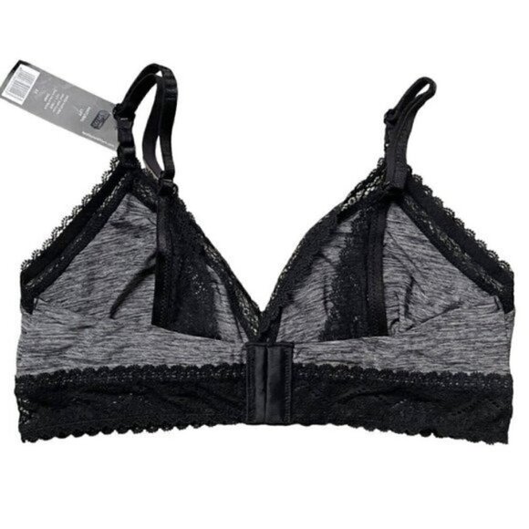 FREE Heidi by Heidi Klum Marl With Lace Soft Cup Bra Natural Lift Black Gray Med - Picture 4 of 7
